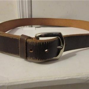 LONGHI BROWN LEATHER BELT SIZE M